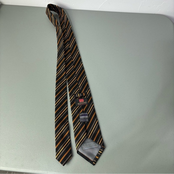 Alltons JZ Richards Gallery Collection Men's Neck Tie Striped Made by hand USA - Picture 3 of 5